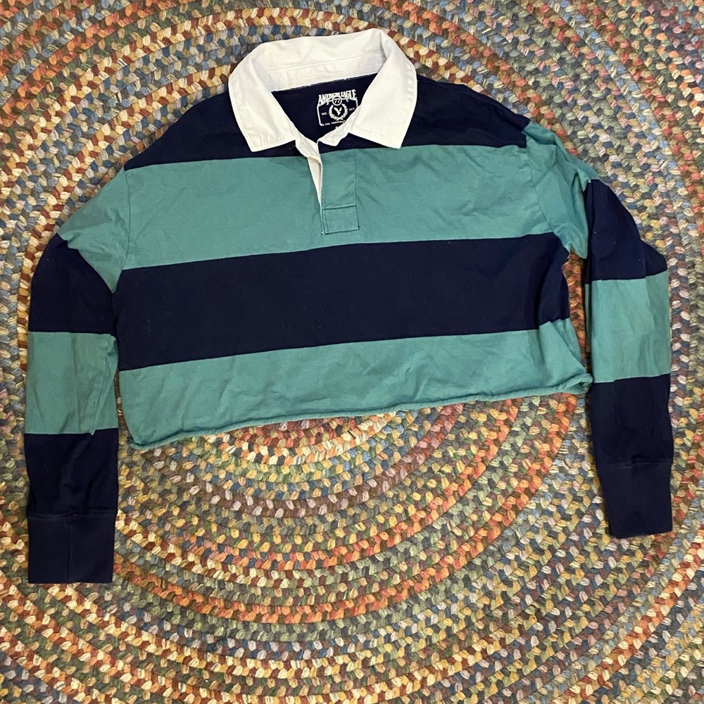 American Eagle Throwback Rugby Polo Shirt